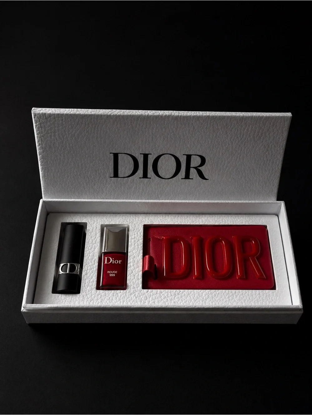 Christian Dior VIP Rouge 999 Travel Coffret Gift Set Mirror‎ Tag Lipstick NIB